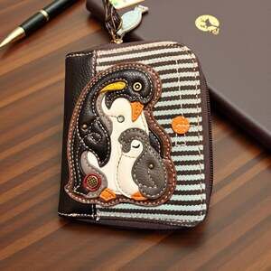 Chala Handbags Penguin Zip Around Wallet Wristlet